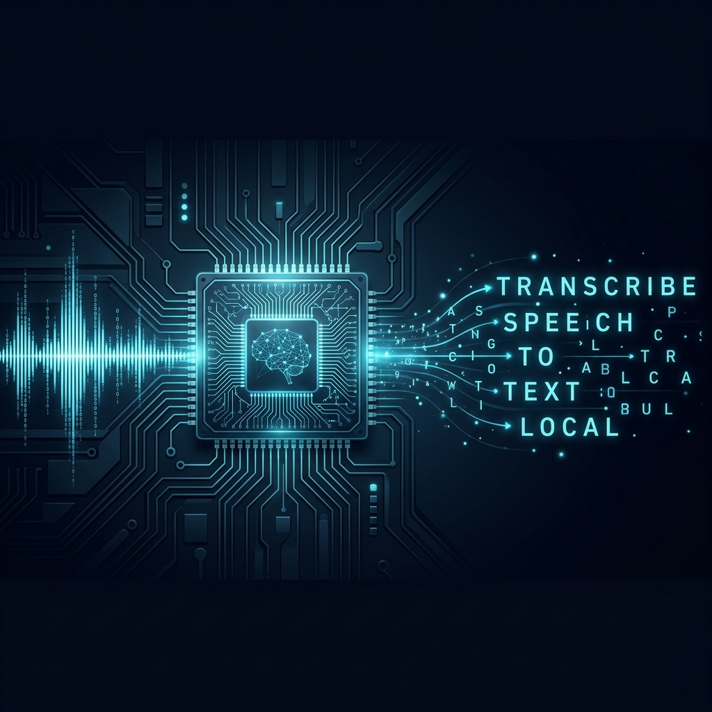Offline AI speech processing concept art